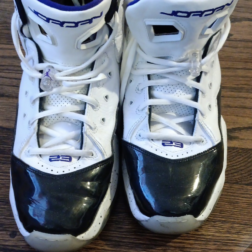 Jordan Black and White High-Top Sneakers